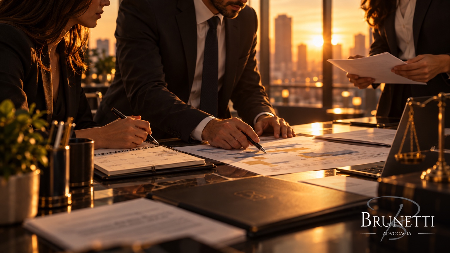 Equipe empresarial reorganizando escalas e atividades de trabalho